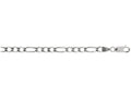 Finejewelers 925 Sterling Silver 18 Inch Rhodium Finish 4.7mm Bright Cut Figaro Chain Lobster Clasp
