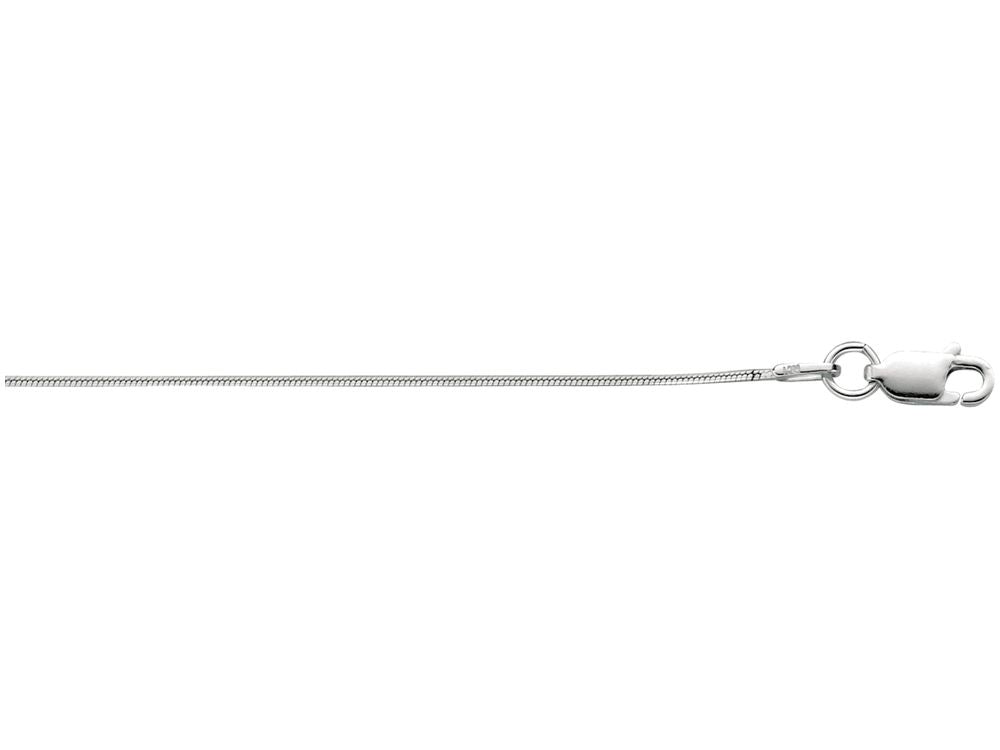 Finejewelers 925 Sterling Silver 16 Inch Rhodium Finish 0.9mm Octagon Snake Chain Lobster Clasp