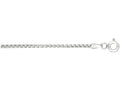 Finejewelers 925 Sterling Silver 16 Inch Rhodium Finish 1.1mm Bright Cut Round Box Chain Lobster Clasp