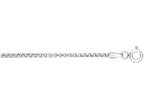 Finejewelers 925 Sterling Silver 16 Inch Rhodium Finish 1.1mm Bright Cut Round Box Chain Lobster Clasp