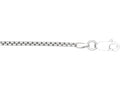 Finejewelers 925 Sterling Silver 18 Inch Rhodium Finish 1.4mm Bright Cut Round Box Chain Lobster Clasp