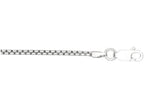 Finejewelers 925 Sterling Silver 18 Inch Rhodium Finish 1.4mm Bright Cut Round Box Chain Lobster Clasp