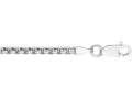 Finejewelers 925 Sterling Silver 18 Inch Rhodium Finish 2.0mm Bright Cut Round Box Chain Lobster Clasp