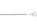 Finejewelers 925 Sterling Silver 16 Inch Rhodium Finish 1.25mm Bright Cut Rope Chain Lobster Clasp