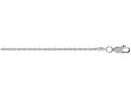 Finejewelers 925 Sterling Silver 16 Inch Rhodium Finish 1.4mm Bright Cut Rope Chain Lobster Clasp