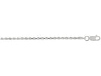 Finejewelers 925 Sterling Silver 16 Inch Rhodium Finish 1.8mm Bright Cut Rope Chain Lobster Clasp