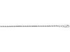 Finejewelers 925 Sterling Silver 16 Inch Rhodium Finish 2.2mm Bright Cut Rope Chain Lobster Clasp