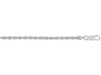 Finejewelers 925 Sterling Silver 18 Inch Rhodium Finish 2.9mm Bright Cut Rope Chain Lobster Clasp