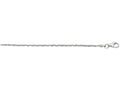 Finejewelers 925 Sterling Silver 16 Inch Rhodium Finish 1.5mm Bright Cut Sparkle Chain Pear Shape Clasp