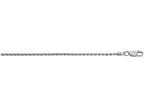 Finejewelers 925 Sterling Silver 16 Inch Rhodium Finish 1.3mm Bright Cut Spiga Chain Lobster Clasp