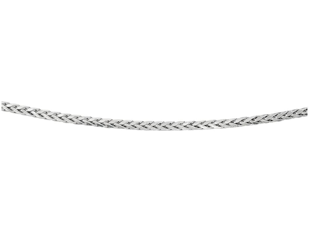 Finejewelers 925 Sterling Silver 20 Inch Rhodium Finish 3.80mm Round Wheat Men's Chain Pear Shape C