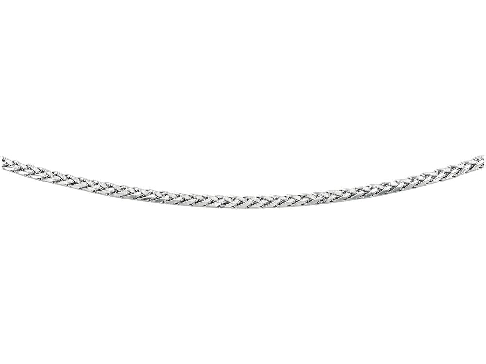Finejewelers 925 Sterling Silver 18 Inch Rhodium Finish 3.10mm Round Wheat Men's Chain Pear Shape C