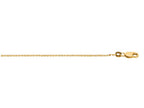 Finejewelers 925 Sterling Silver 16 Inch Yellow Finish 1.4mm Bright Cut Cable Chain Pear Shape Clasp