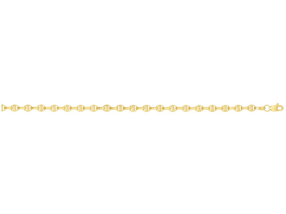 Finejewelers 14 Kt Yellow Gold 24 Inch 4.5mm Shiny Oval Anchor Chain With Lobster Clasp
