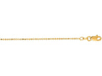 Finejewelers 14 Kt Yellow Gold 18 Inch 1.2mm Bright Cut Bead Chain With Lobster Clasp