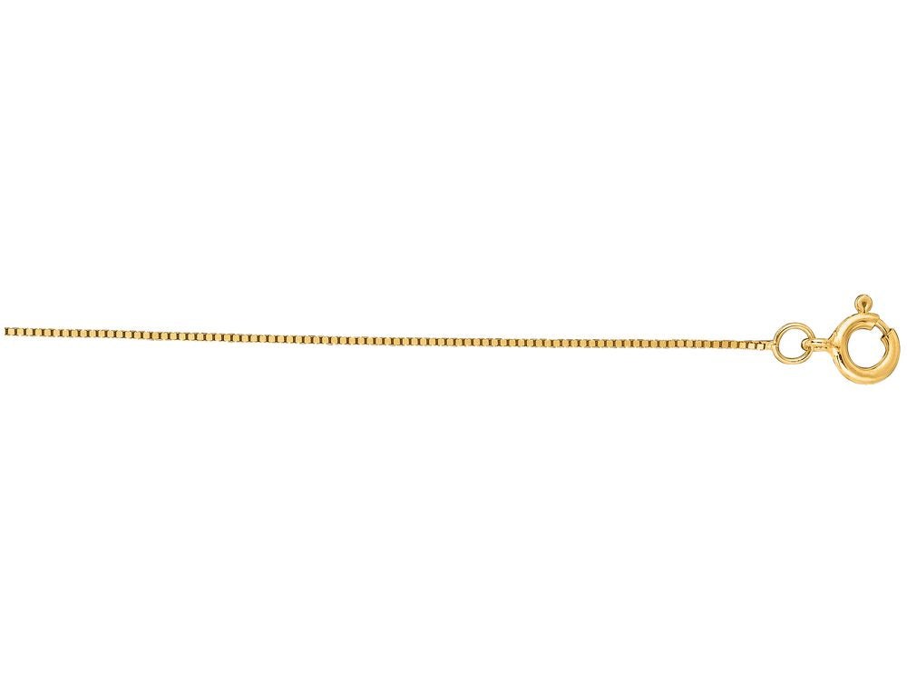 Finejewelers 14 Kt Yellow Gold 18 Inch 0.45mm Shiny Classic Box Chain With Spring Ring Clasp