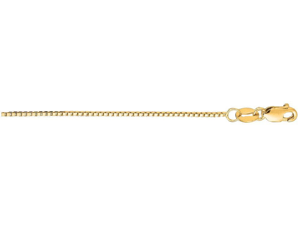 Finejewelers 14 Kt Yellow Gold 16 Inch 0.8mm Shiny Classic Box Chain With Lobster Clasp