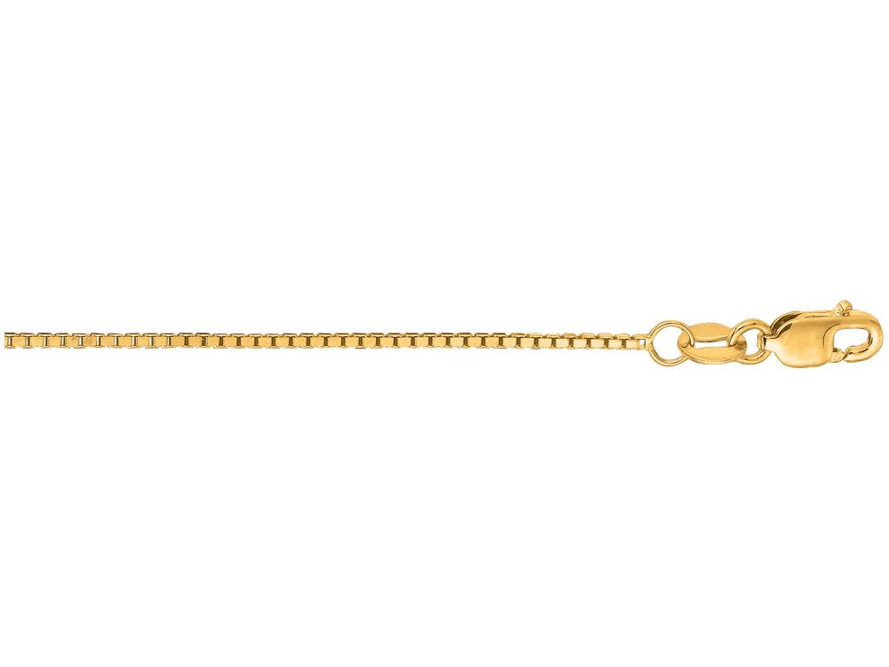 Finejewelers 14 Kt Yellow Gold 18 Inch 1.0mm Shiny Classic Box Chain With Lobster Clasp