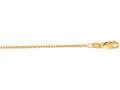 Finejewelers 14 Kt Yellow Gold 18 Inch 1.5mm Bright Cut Cable Link Chain With Lobster Clasp