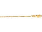 Finejewelers 14 Kt Yellow Gold 18 Inch 1.5mm Bright Cut Cable Link Chain With Lobster Clasp