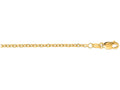 Finejewelers 14 Kt Yellow Gold 18 Inch 1.8mm Bright Cut Cable Link Chain With Lobster Clasp