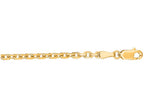 Finejewelers 14 Kt Yellow Gold 20 Inch 3.1mm Bright Cut Cable Link Chain With Lobster Clasp