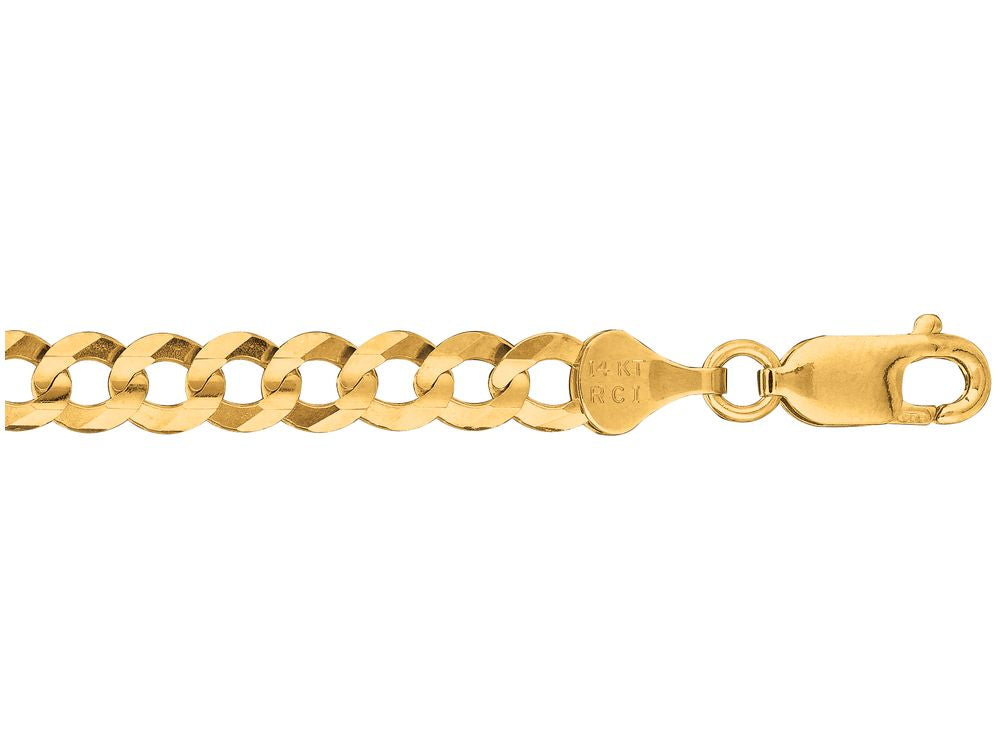 Finejewelers 14 Kt Yellow Gold 20 Inch 5.7mm Bright Cut Comfort Curb Chain With Lobster Clasp