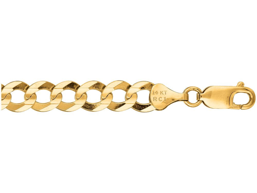 Finejewelers 14 Kt Yellow Gold 20 Inch 7.0mm Bright Cut Comfort Curb Chain With Lobster Clasp
