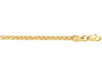 Finejewelers 14 Kt Yellow Gold 18 Inch 2.7mm Bright Cut Lite Franco Necklace With Lobster Clasp