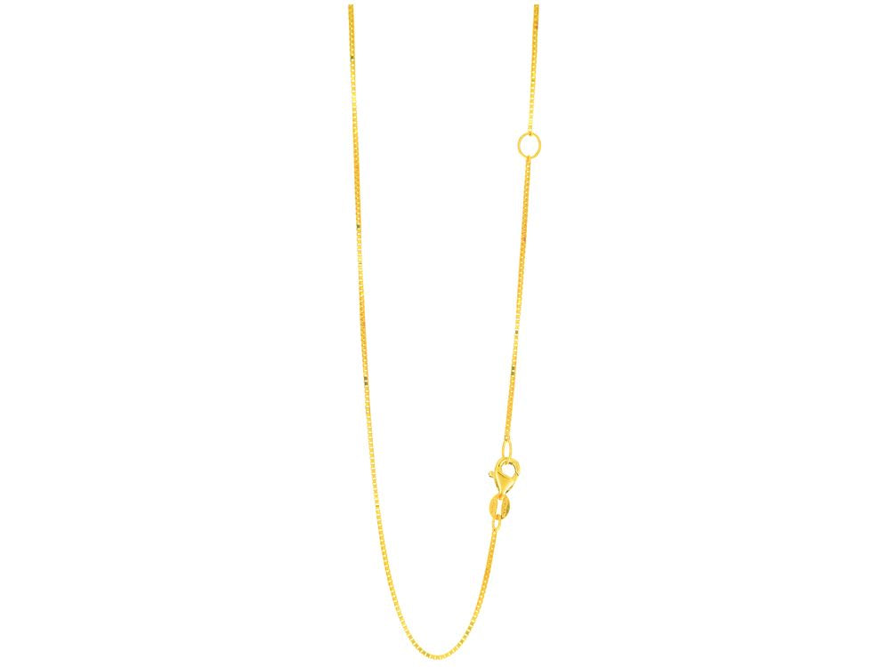 Finejewelers 14 Kt Yellow Gold 20 Inch 0.8mm Classic Box Chain Lobster Clasp Extender At 18 Inch