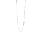 Finejewelers 14 Kt White Gold 20 Inch 0.8mm Classic Box Chain Lobster Clasp Extender At 18 Inch