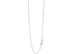 Finejewelers 14 Kt White Gold 20 Inch 1.1mm Classic Cable Chain Spring Ring Clasp Extender At 18 In