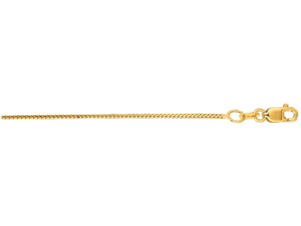 Finejewelers 14 Kt Yellow Gold 18 Inch 0.9mm Bright Cut Franco Chain With Lobster Clasp