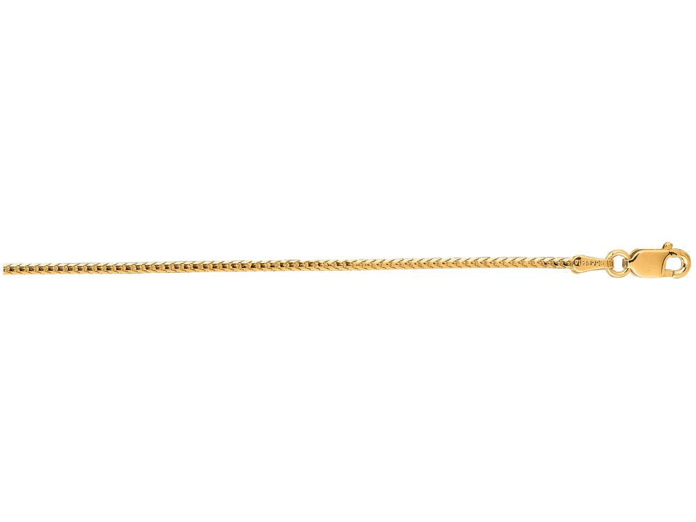 Finejewelers 14 Kt Yellow Gold 18 Inch 1.2mm Bright Cut Franco Chain With Lobster Clasp