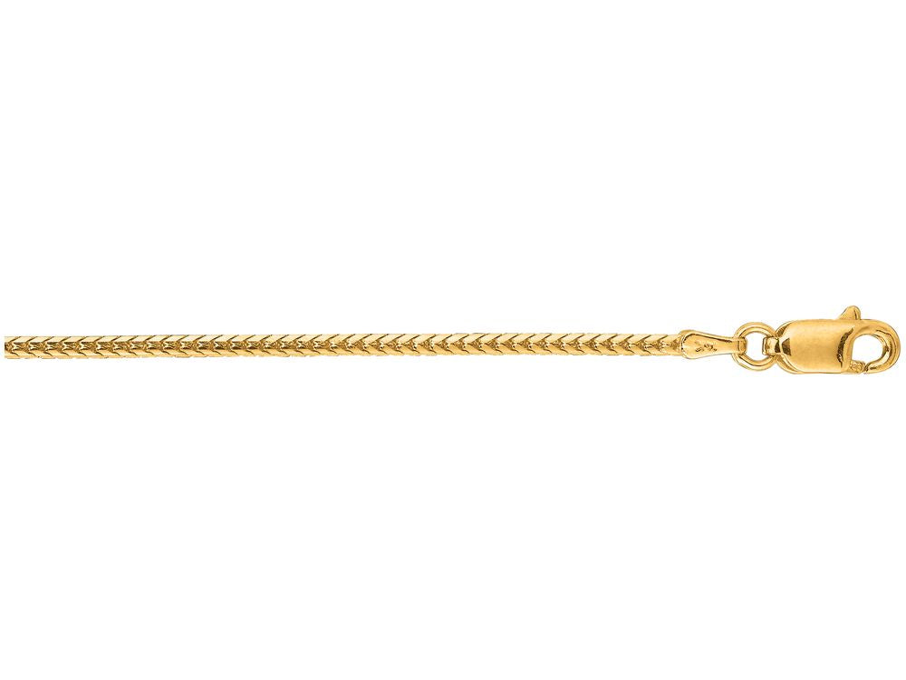 Finejewelers 14 Kt Yellow Gold 18 Inch 1.8mm Bright Cut Franco Chain With Lobster Clasp