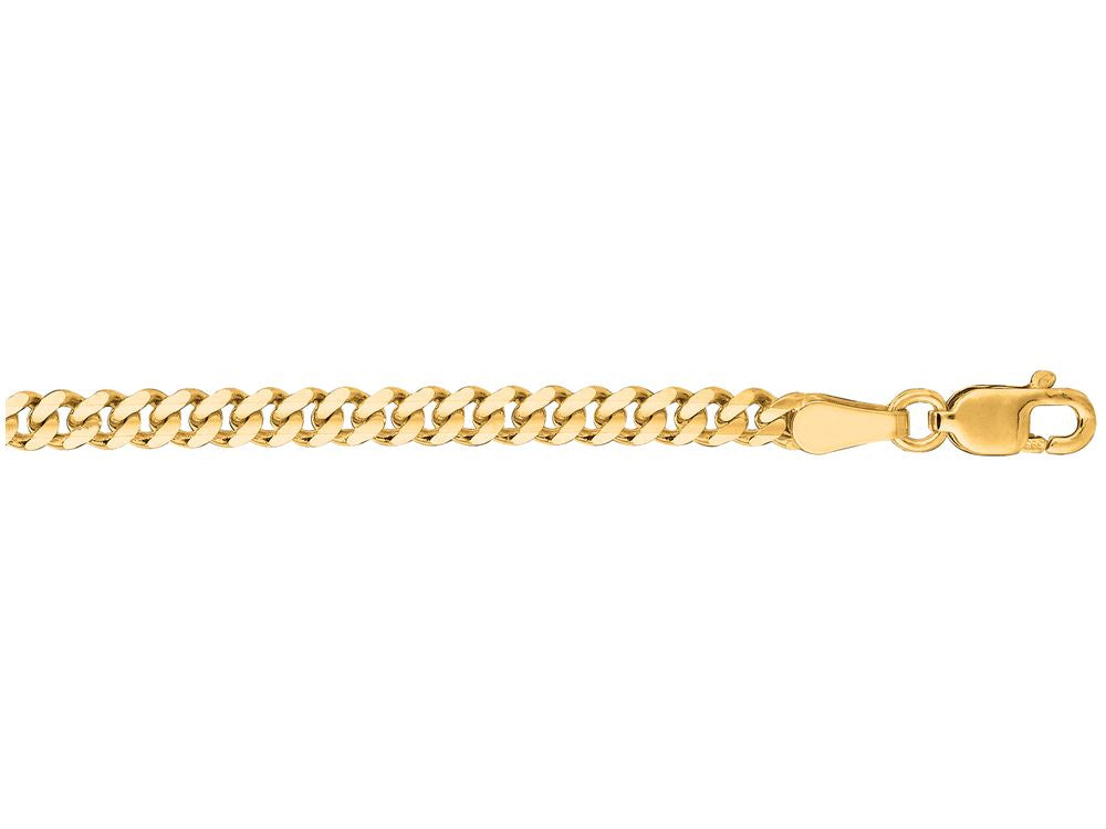 Finejewelers 14 Kt Yellow Gold 20 Inch 3.0mm Bright Cut Gourmette Chain With Lobster Clasp