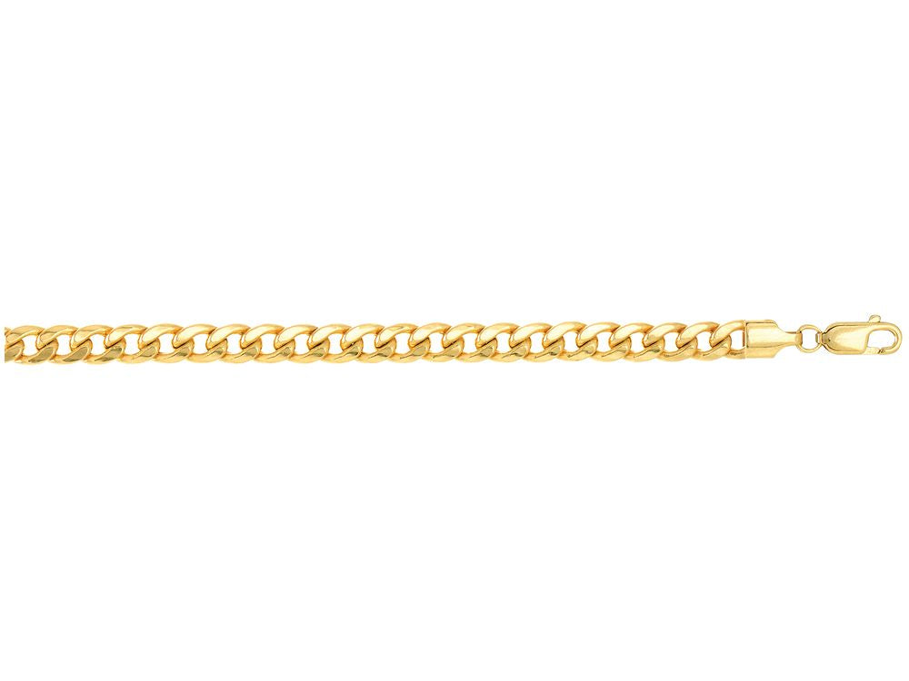 Finejewelers 14 Kt Yellow Gold 5.4mm 20 Inch Lite Semi-solid Miami Cuban Link