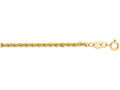 Finejewelers 14 Kt Yellow Gold 18 Inch 2.0mm Bright Cut Lite Semi-solid Rope Chain with Lobster Clasp