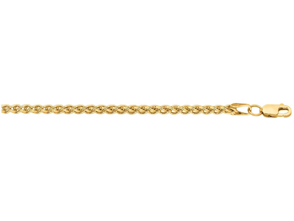 Finejewelers 14 Kt Yellow Gold 20 Inch 2.8mm Lite Weigth Wheat Chain With Lobster Clasp
