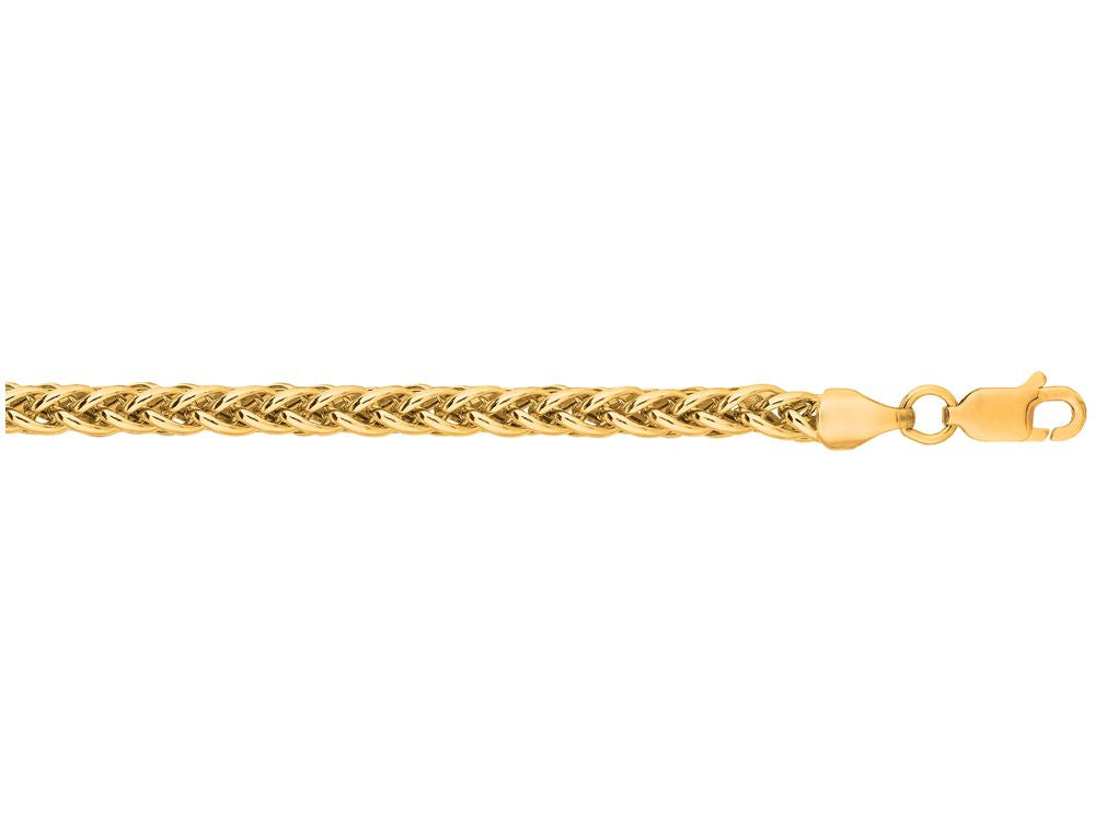 Finejewelers 14 Kt Yellow Gold 18 Inch 3.3mm Lite Weigth Wheat Chain With Lobster Clasp