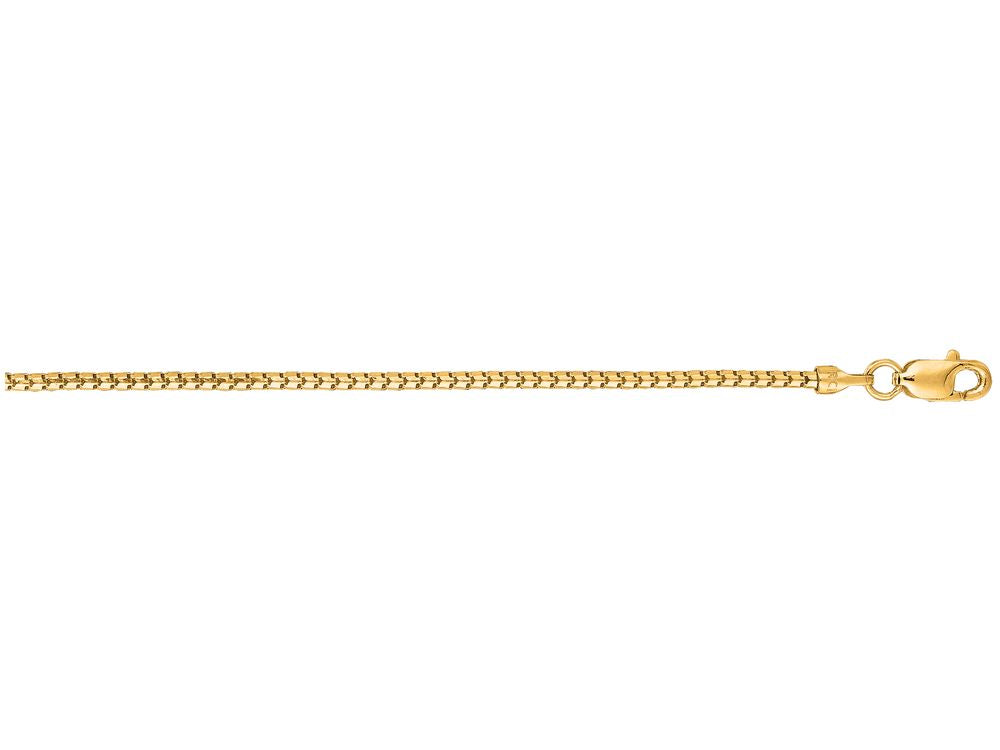 Finejewelers 14 Kt Yellow Gold 18 Inch 1.3mm Bright Cut Ice Chain With Lobster Clasp