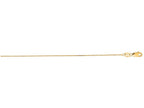 Finejewelers 18 Kt Yellow Gold 18 Inch Finish 0.9mm Bright Cut Oval Cable Necklace With Lobster Clasp