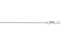 Finejewelers 18 Kt White Gold 18 Inch 1.1mm Bright Cut Cable Chain With Lobster Clasp