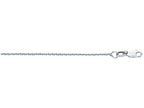 Finejewelers 18 Kt White Gold 18 Inch 1.1mm Bright Cut Cable Chain With Lobster Clasp