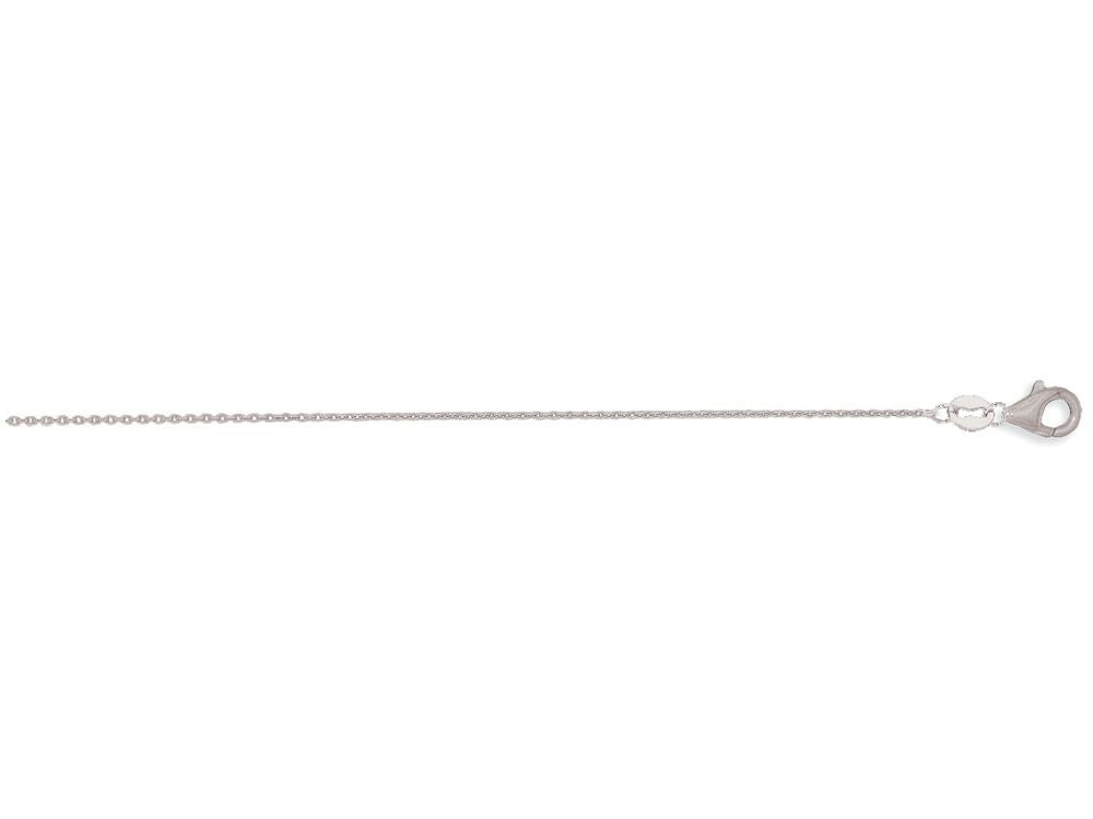 Finejewelers 18 Kt White Gold 18 Inch Finish Round Cable Chain