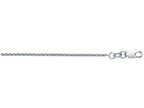 Finejewelers 18 Kt White Gold 18 Inch 1.4mm Bright Cut Round Wheat Chain With Lobster Clasp