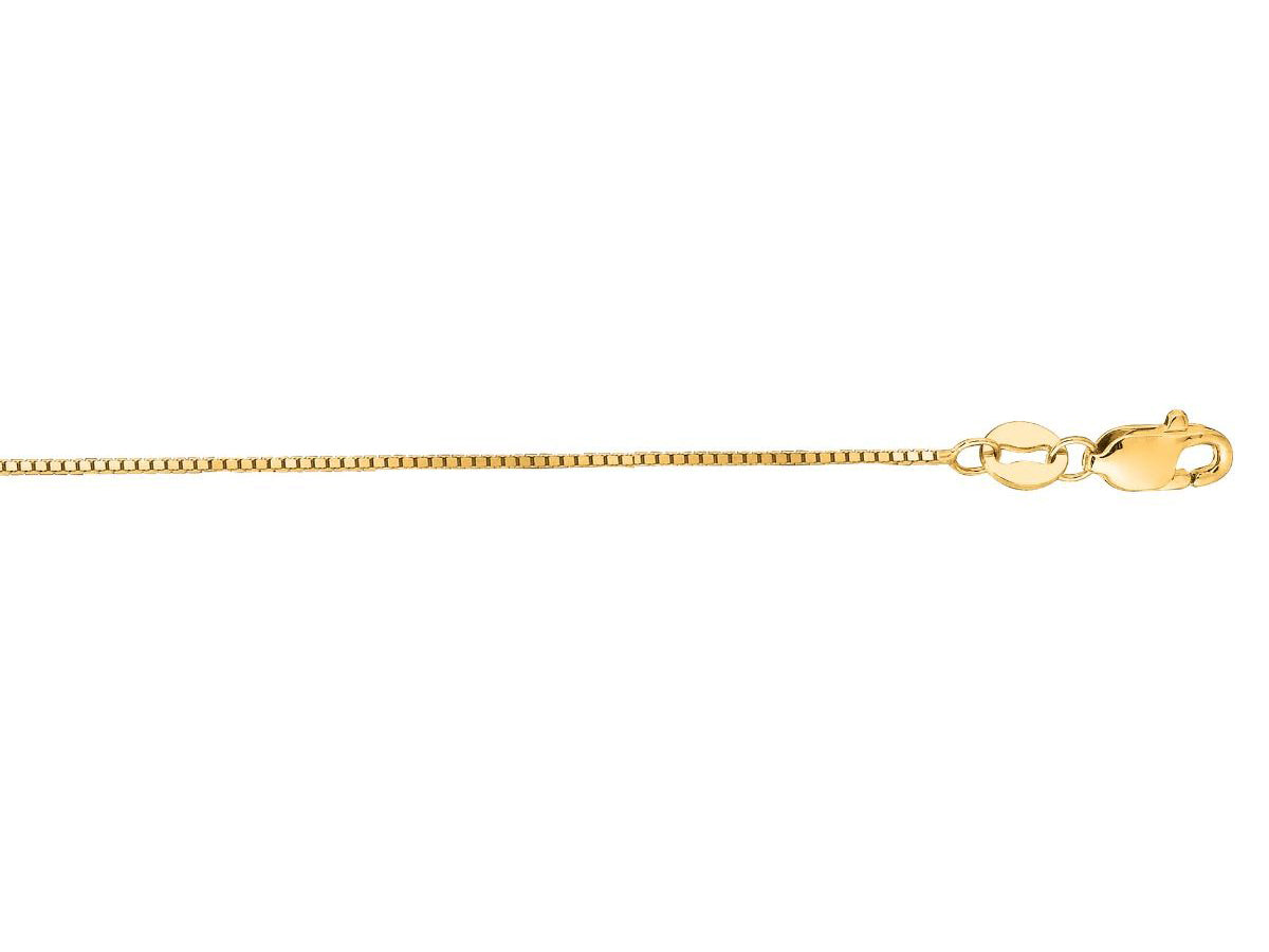 Finejewelers 14k Yellow Gold 18 Inch 0.6mm Box Chain with Lobster Clasp