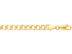 Finejewelers 14 Kt Yellow Gold 20 Inch 5.3mm Bright Cut Curb Lite Chain With Lobster Clasp