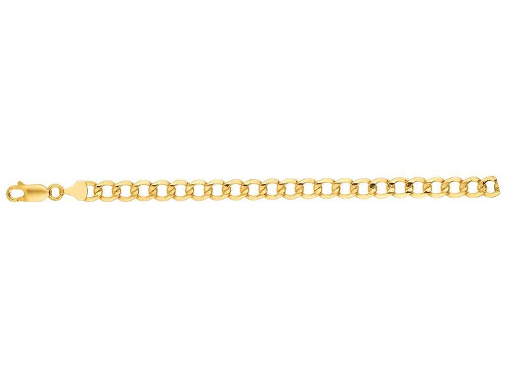 Finejewelers 14 Kt Yellow Gold 18 Inch 6.2mm Bright Cut Curb Lite Chain With Lobster Clasp
