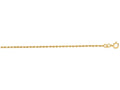 Finejewelers 14 Kt Yellow Gold 18 Inch 1.25mm Shiny Solid Bright Cut Royal Rope Chain With Lobster Clasp